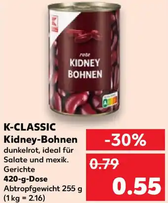 Kaufland K-CLASSIC Kidney-Bohnen 420 g Dose Angebot