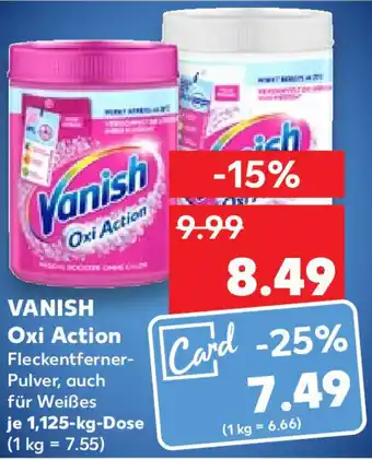 Kaufland VANISH Oxi Action 1,125 kg Dose Angebot