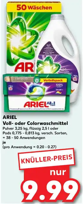 Kaufland ARIEL Voll oder Colorwaschmittel Angebot