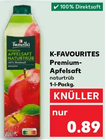 Kaufland K-FAVOURITES Premium Apfelsaft 1 L Packg. Angebot