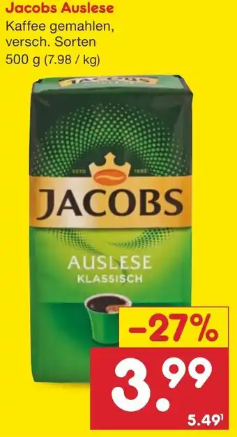 Netto Marken-Discount Jacobs Auslese 500 g Angebot