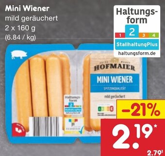 Netto Marken-Discount HOFMAIER Mini Wiener 2x160 g Angebot