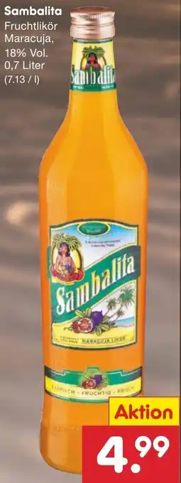 Netto Marken-Discount Sambalita Fruchtlikör 0,7 Liter Angebot