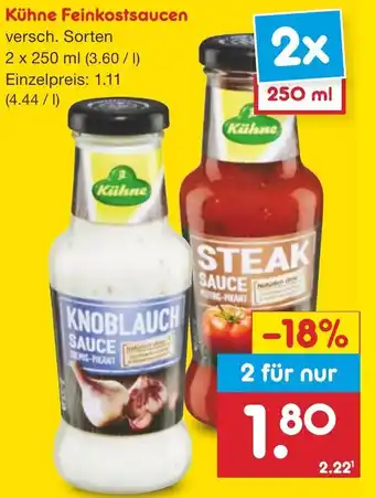 Netto Marken-Discount Kühne Feinkostsaucen 2x250 ml Angebot