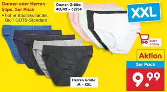 Netto Marken-Discount Damen oder Herren Slips, 5er Pack Angebot