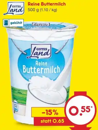 Netto Marken-Discount GUTES Land Reine Buttermilch 500 g Angebot