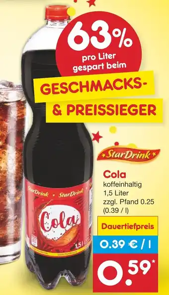 Netto Marken-Discount StarDrink Cola 1,5 Liter Angebot