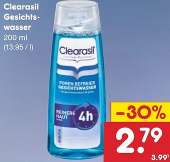 Netto Marken-Discount Clearasil Gesichtswasser 200 ml Angebot