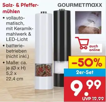 Netto Marken-Discount GOURMETMAXX Salz- & Pfeffermühlen Angebot