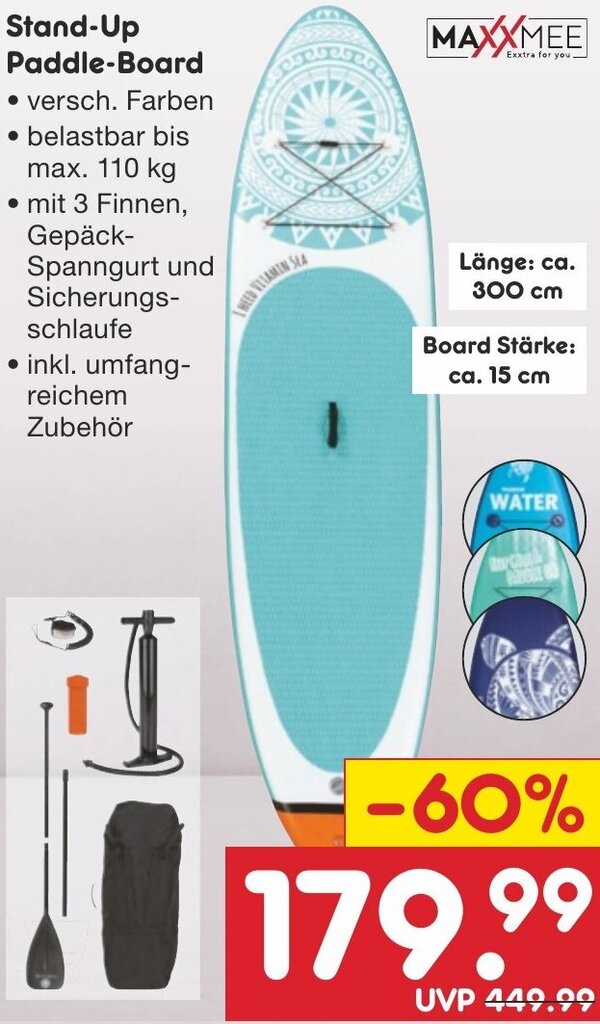 MAXXMEE StandUp PaddleBoard Angebot bei Netto MarkenDiscount