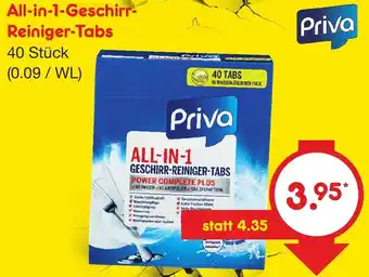 Netto Marken-Discount Priva All-in-1-Geschirr-Reiniger-Tabs 40 Stück Angebot