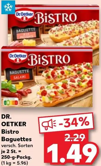 Kaufland DR. OETKER Bistro Baguettes 250 g Packg. Angebot