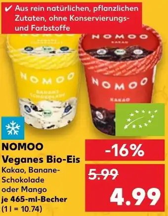 Kaufland NOMOO Veganes Bio-Eis 465 ml Becher Angebot