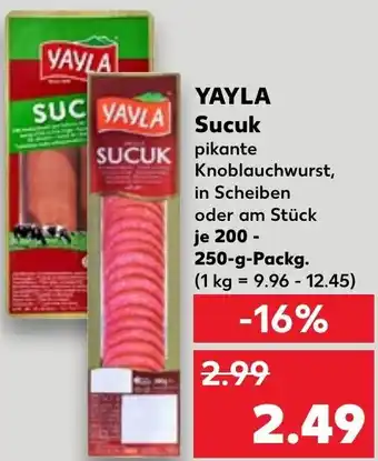 Kaufland YAYLA Sucuk 200-250 g Packg. Angebot