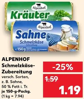 Kaufland ALPENHOF Schmelzkäse Zubereitung 150 g Packg. Angebot