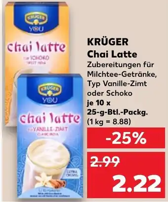 Kaufland KRÜGER Chai Latte 10x25-g-Btl.-Packg. Angebot