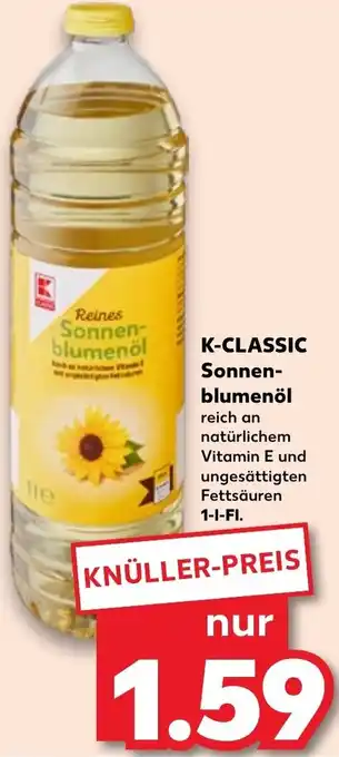 Kaufland K-CLASSIC Sonnenblumenöl 1 L-Fl. Angebot