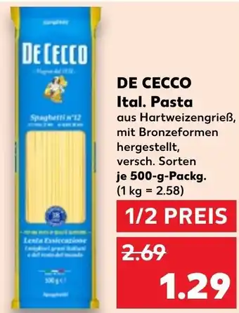 Kaufland DE CECCO Ital. Pasta 500 g Packg. Angebot