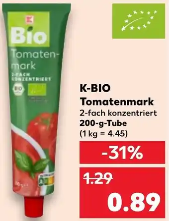 Kaufland K-BIO Tomatenmark 200 g Tube Angebot