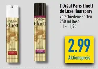 diska L'Oréal Paris Elnett de Luxe Haarspray verschiedene Sorten 250 ml Angebot