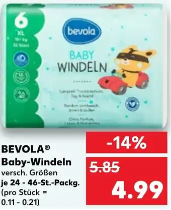 Kaufland BEVOLAⓇ Baby-Windeln 24 - 46-St.-Packg. Angebot