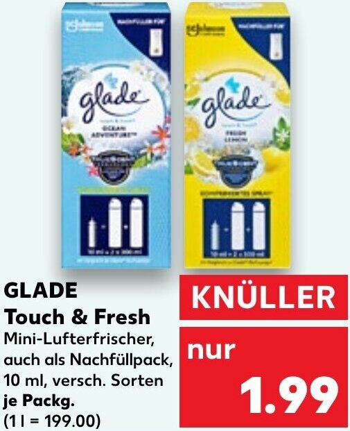 GLADE Touch & Fresh MiniLufterfrischer Angebot bei Kaufland