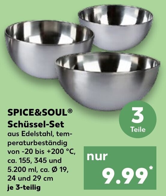 SPICE&SOULⓇ SchüsselSet 3teilig Angebot bei Kaufland