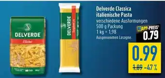 diska Delverde Classica italienische Pasta verschiedene Ausformungen 500 g Angebot