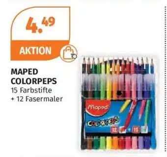 Müller MAPED COLORPEPS 15 Farbstifte + 12 Fasermaler Angebot