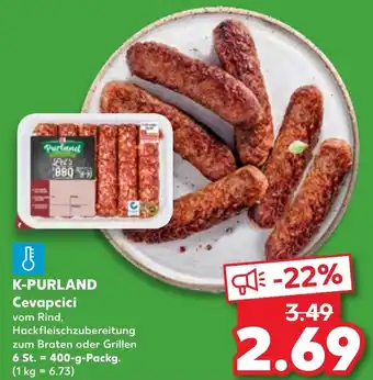 Kaufland K-PURLAND Cevapcici 400 g Packg. Angebot