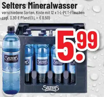 trinkgut Selters Mineralwasser 12x1 L PET Flaschen Angebot