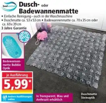 Norma badkomfort Dusch oder Badewannenmatte Angebot