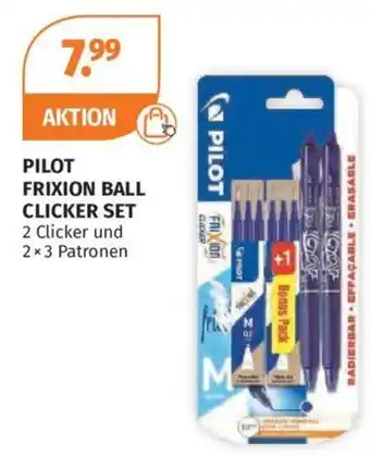 Müller PILOT FRIXION BALL CLICKER SET 2 Clicker und 2×3 Patronen Angebot