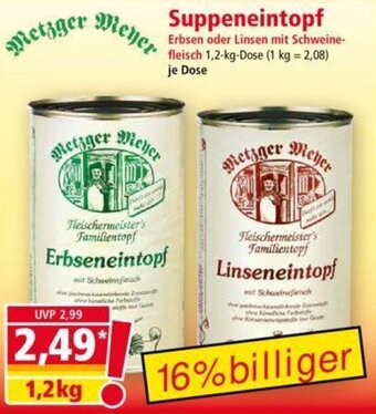 Norma Metzger Meyer Suppeneintopf 1,2 kg Dose Angebot