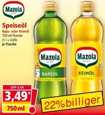 Norma Mazola Speiseöl 750 ml Flasche Angebot