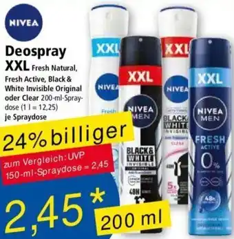 Norma NIVEA Deospray XXL 200 ml Angebot