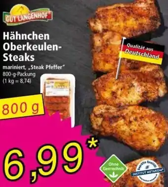 Norma GUT LANGENHOF Hähnchen Oberkeulen-Steaks 800-g-Packung Angebot