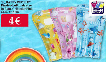 Woolworth ,,HAPPY PEOPLE" Kinder-Luftmatratze Angebot