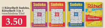 Woolworth Rätselheft Sudoku, Rätselheft 3 in 1 Angebot