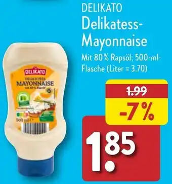 Aldi Nord DELIKATO Delikatess-Mayonnaise 500 ml Flasche Angebot