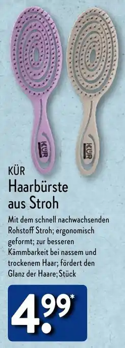 Aldi Nord KÜR Haarbürste aus Stroh Angebot