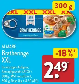 Aldi Nord ALMARE Bratheringe XXL Angebot