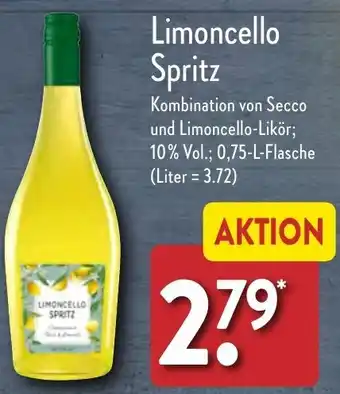 Aldi Nord Limoncello Spritz 0,75 L Flasche Angebot