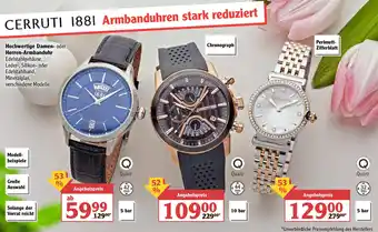 Globus Cerruti 1881 Hochwertige Damen oder Herren Armbanduhr Angebot