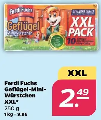 NETTO Ferdi Fuchs Geflügel-Mini-Würstchen XXL 250 g Angebot