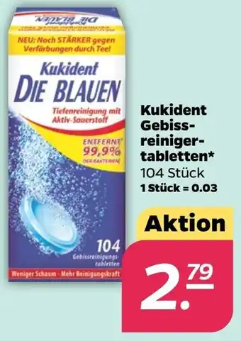 NETTO Kukident Gebissreiniger-tabletten* 104 Stück Angebot