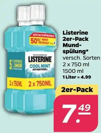 NETTO Listerine 2er-Pack Mundspülung 2 x 750 ml Angebot