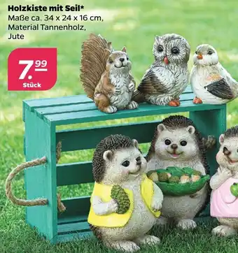 NETTO Holzkiste mit Seil Angebot