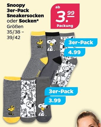 NETTO Snoopy 3er-Pack Sneakersocken oder Socken Angebot