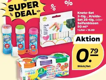 NETTO Knete-Set 3-tlg., Kreide Set 25-tlg. oder Seifenblasen 50 ml Angebot